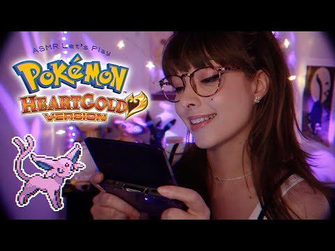 ASMR 💛🎮 Pokemon Heart Gold Gaming Adventure on a Rainy Day 🌧 Whispers & Nintendo 3DS Button Clicks