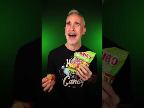 Trying crazy pickle candy: Haribo Super Gurken