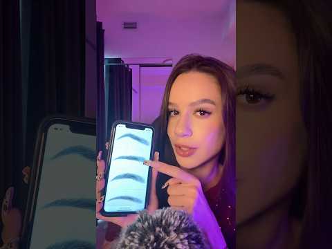 ASMR rolaplay eyebrows appointment 😴 With an amazing brow duo by Pixi Beauty #asmr #asmrsounds