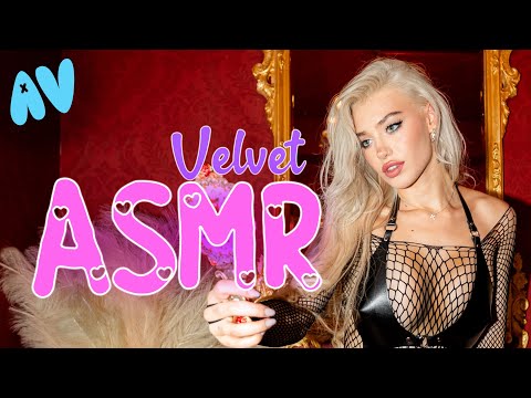 ASMR velvet girl licks and delights your ears