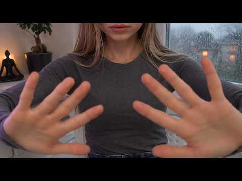 ASMR | Reiki & Gentle Hand Movements | Rain Sounds & Inaudible Whispers for Sleep