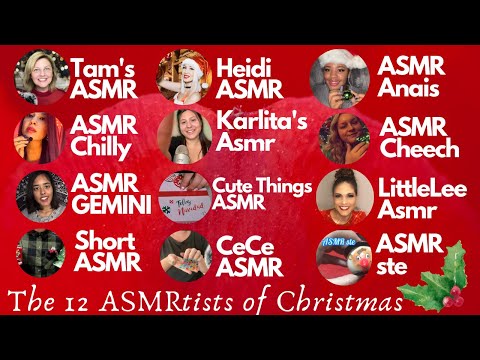 The 12 ASMRtists of Christmas Collab | Merry Christmas! 🎄💗🎅