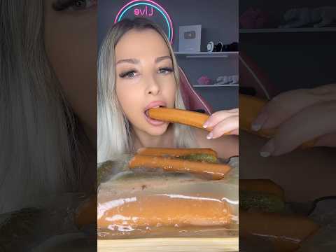 Sosisli aspic 🍮 #shorts #mukbang #asmr #türkçeasmr #polonya