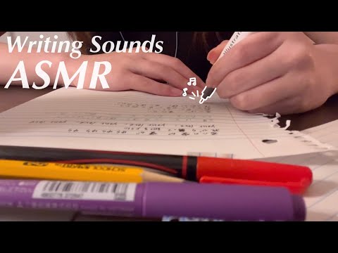 ASMR ｜Writing Sounds with 6 Pens（No Talking）