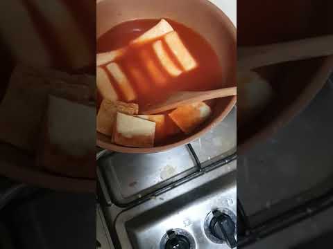 ASMR WORLD GIANT rice cake hot tteokbokki making