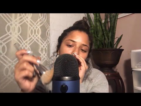 ASMR| 20 MINUTES OF INAUDIBLE WHISPERING W/ MIC BRUSHING 😴