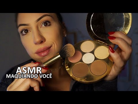 ASMR: TE MAQUIANDO ATÉ CAIR NO SONO | UMA EXPERIÊNCIA SENSORIAL