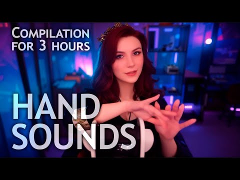 ASMR Hand Sounds for 3 Hours 💎 Finger Fluttering, No Talking, Compilation