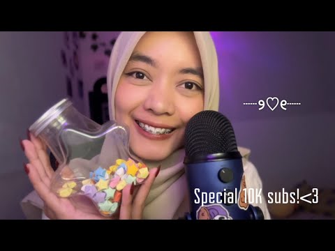 ASMR Bintang Tidur Special 10K Subscribers!✨🤎 — Eyeclean, Ice Cream, Needle, X Mark 🌙🌵