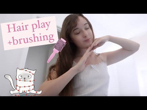 ASMR hair brushing 🎀💈