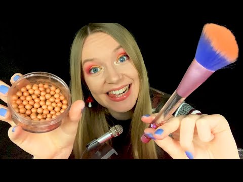 ASMR Doing Your Makeup Super Fast! (Whispered, Lo-Fi Mini Mic)