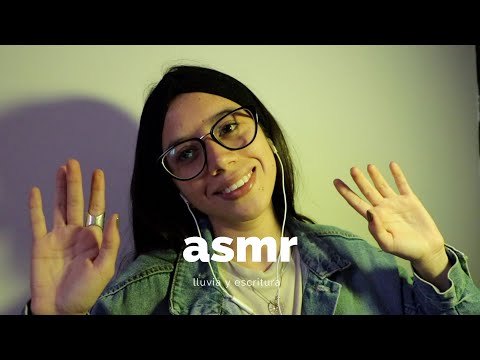 ASMR sonidos de lluvia y escritura