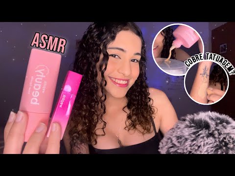 ASMR | TESTANDO A BASE + GLOSS DA VIRGÍNIA!