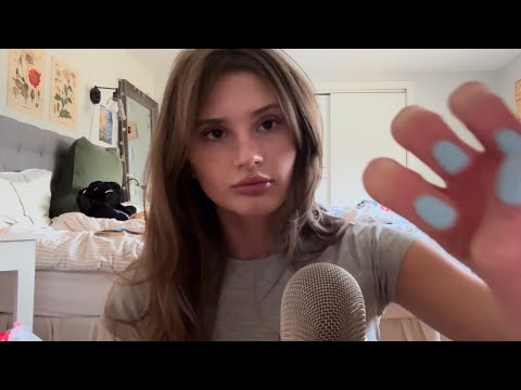 ASMR tapping on your face that’s made of different materials ??