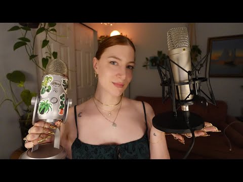 ASMR Whispered Ramble 😴 Rode Mic VS Blue Yeti 🌧️ [Rainy & Delay Versions]