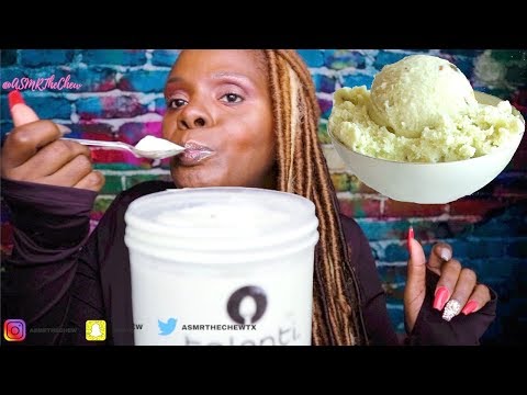 BIG TUB OF ICE CREAM ASMR EATING SOUNDS