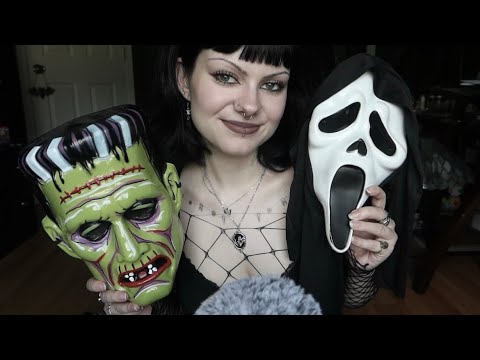 ASMR | My Halloween Mask Collection 🎭🕸️ tapping, tracing, etc.