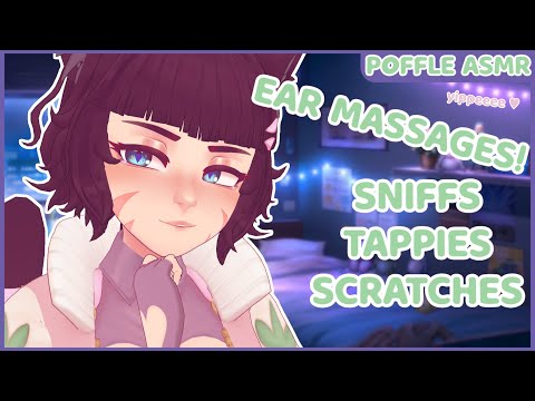 [ASMR] Catgirl Sniffs, Taps, Scratch's & Ear Massages You To Sleep ♥