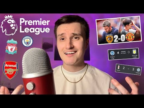 ASMR | American Reacts to Premier League ⚽️ Week 1 (whisper ramble)