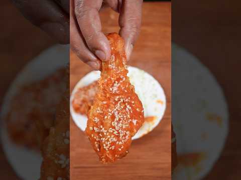 🔥 ASMR Korean Fried Chicken | Double Fried & Saucy | Satisfying Crunch Sounds #shorts #asmr
