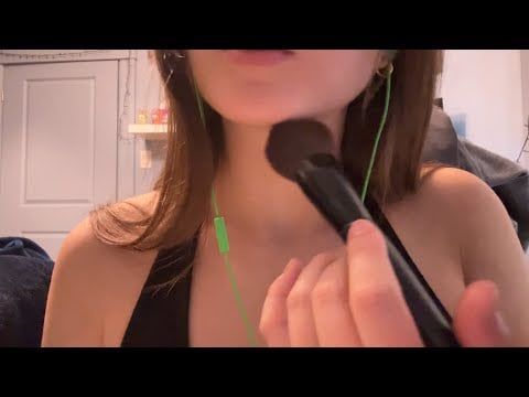 ASMR - Skin Tracing and Mic Brushing (Visual Triggers, Mouth Sounds…)
