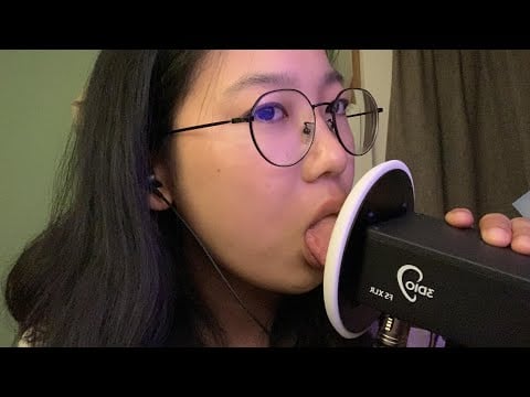 ASMR mouth sounds and ear licking