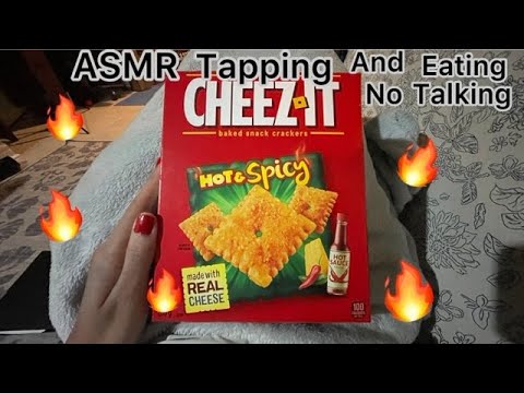 ASMR Tapping and Eating No Talking [🔥 Spicy 🔥]✨😴(tapping no talking lofi)