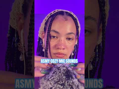 Here are some fluffy mic sounds for your sleep tonight💙🩶 #asmr #shorts #sleep