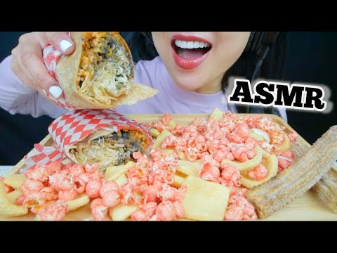 ASMR VEGETARIAN BURRITO + CRACKLINGS + (SUPER CRUNCHY EATING SOUNDS) NO TALKING | SAS-ASMR