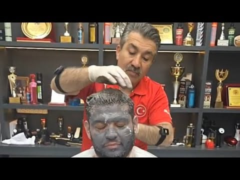 YOUR ASMR SLEEP FRIEND MUNUR ONKAN .HAIR AND BEARD TRIMMING, BACK AND SEAT MASSAGE AND SKIN CARE