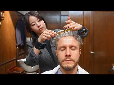 💈(ASMR) Outstanding VIP Haircut Experience near Tokyo Station by Japanese Female Barber