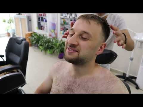 BARBER HEAD hair wash NECK BACK  FACE MASSAGE THERAPY Kafa Boyun Sırt Yüz Masaj saç yıkama