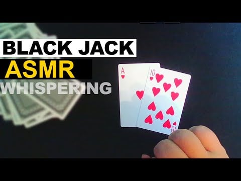 ASMR Black Jack | Whispering words and relaxing tingle sounds | ASMR deck of cards