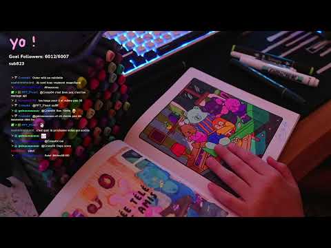 ASMR LIVE  : On colorie et on discute 🖌️(NO PUB)