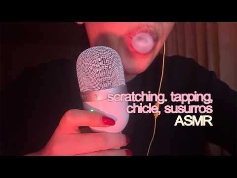 ASMR | scratching, susurros, masticando chicle y másss