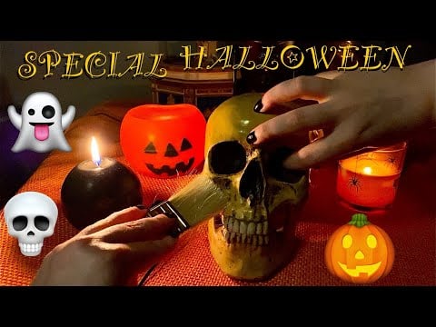 ASMR🎃SPECIAL HALLOWEEN! FAST AND AGGRESSIVE HEAD/FACE SCRATCHING TAPPING BRUSHING ON MY FRIEND OSSO💀