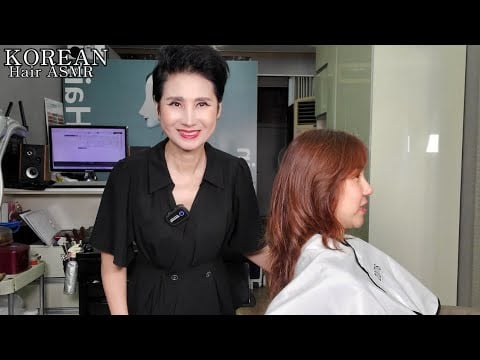 미용실ASMR  #멋내기새치커버  흰머리도 먹으면서 밝게~Hair salon ASMR #Eating cool gray hair while eating white hair~