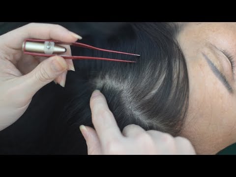 ASMR Nape Check, Hair Parting Real Person, Hair Sounds With Combing For Relaxation