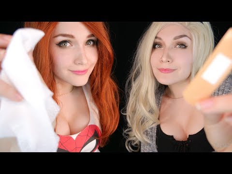 АСМР 🎧 Мэри Джейн и Гвен Стейси ЗАБОТЯТСЯ и ЛЕЧАТ ТЕБЯ♥| ASMR RolePlay TWIN GwenStacy&MaryJane