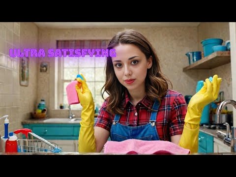 ASMR Rubber Gloves: The SLOWEST Dishwashing EVER