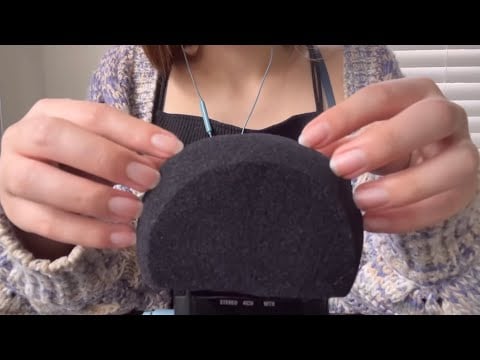 ASMR｜Foam Mic Scratching, Tapping（No Talking）