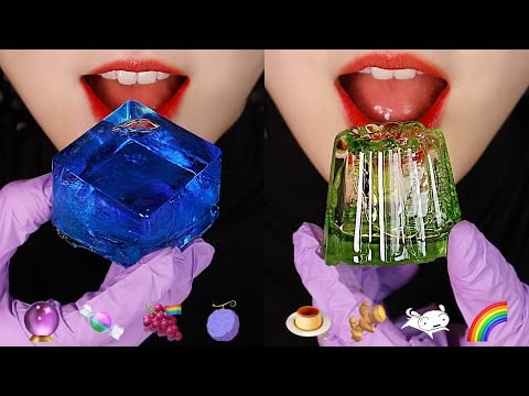 ICE ASMR ROASTED MARSHMALLOW MUKBANG ASMR EMOJI FOOD ASMR 🔮
