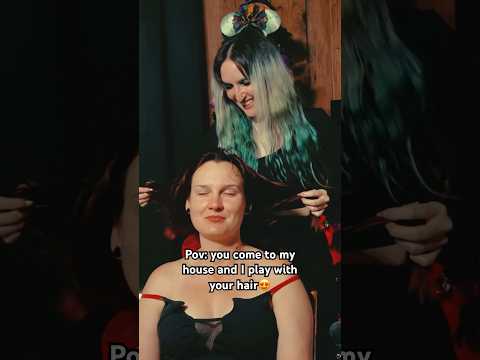 🥀Goth Girl to the rescue🥀 #asmr #hairplay #asmrcommunity #asmrvideos #asmrsounds #asmrrealperson