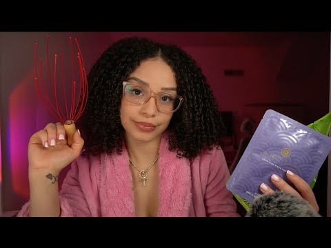 ASMR | Personal Attention ♡ Skin Care & Spa for Headache Relief w/ Head Massage & Gua Sha✨ (gentle)