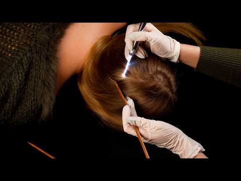 ASMR | Unintelligible SCALP INSPECTION for sleep (TINGLY FRIDAY)