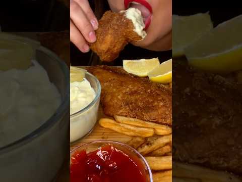Eating Fish & Chips #asmr #foodies #yumyum #fishandchips