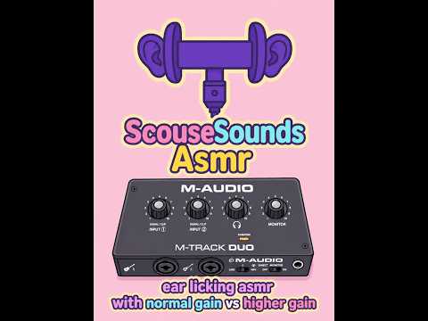 Lower vs higher gain ear licking asmr for sleep and relaxation!!!