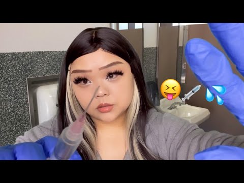 asmr sketchy student gives you butt and lip injections in the school bathroom (realistic) pt.2