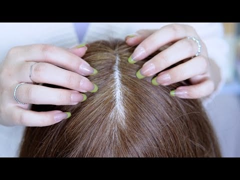 ASMR Scalp Scratching with Long Nails No Talking