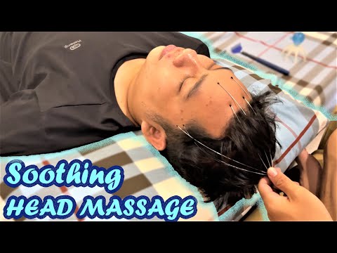 ASMR Relaxing Soothing Head and Back Massage with Tools